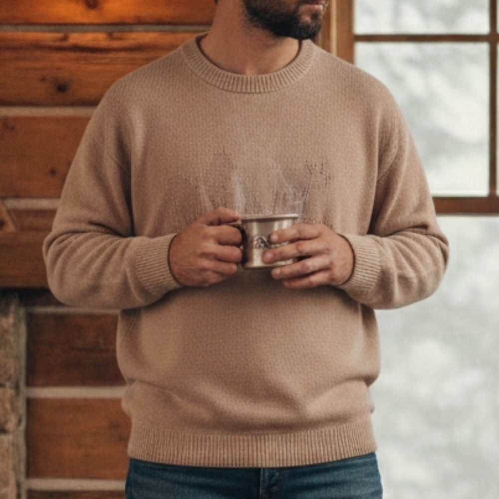 Woolrich 2XL Vintage 90s Eclectic Grandpa Cabincore Jacquard Moose Knit Sweater